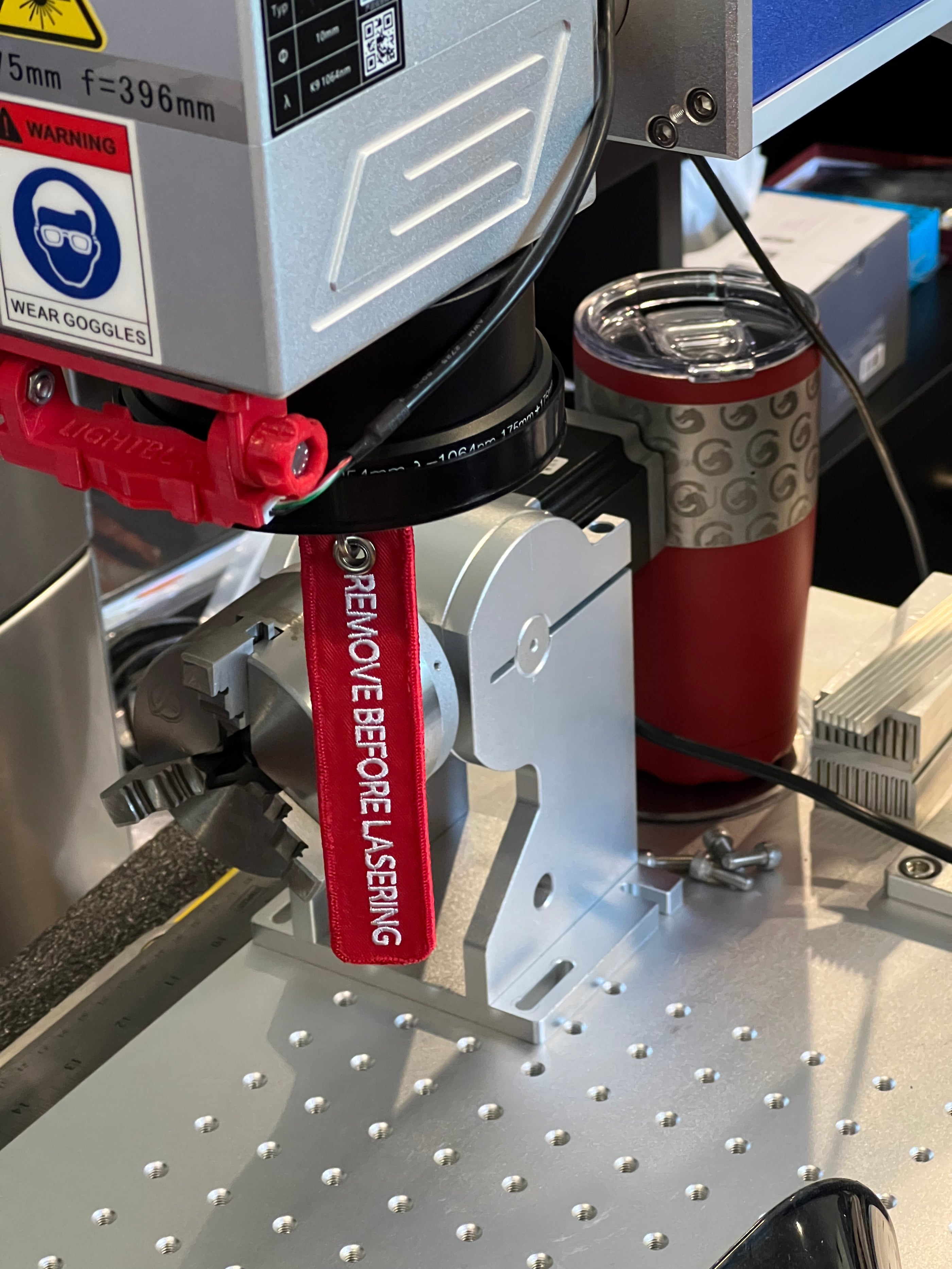 Remove Before Lasering tag