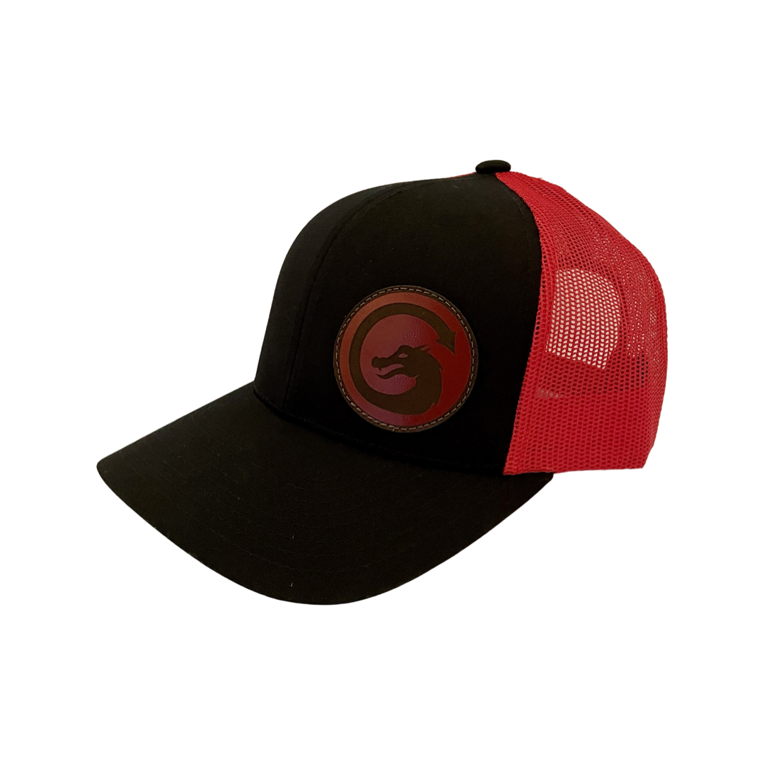 LightBurn hat with leather patch