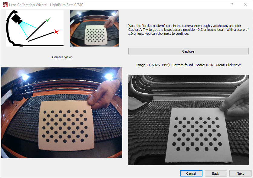 Lighter Camera Software LightBurn 0.7.02 Released - Camera improvements, transparent images, l ...