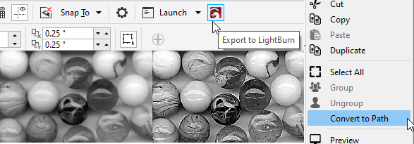 LightBurn 0.9.05 - Variable Text, Image Enhancement, CorelDraw Macro, and much more
