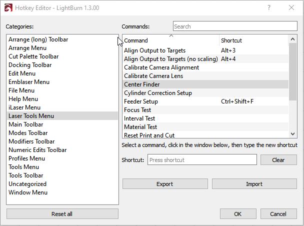 LightBurn 1.3.00 - Hotkey editor, slot resizer, and lots more improvements and fixes