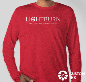 Men's Long Sleeve LightBurn T-Shirt - Red