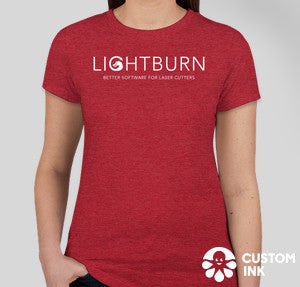 Women's Fitted LightBurn T-Shirt - Red